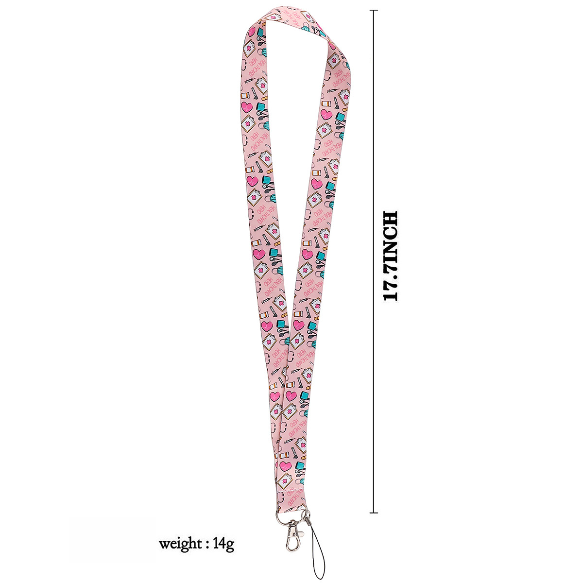 Pink Doctor And Nurse Phone Strap Card Holder
