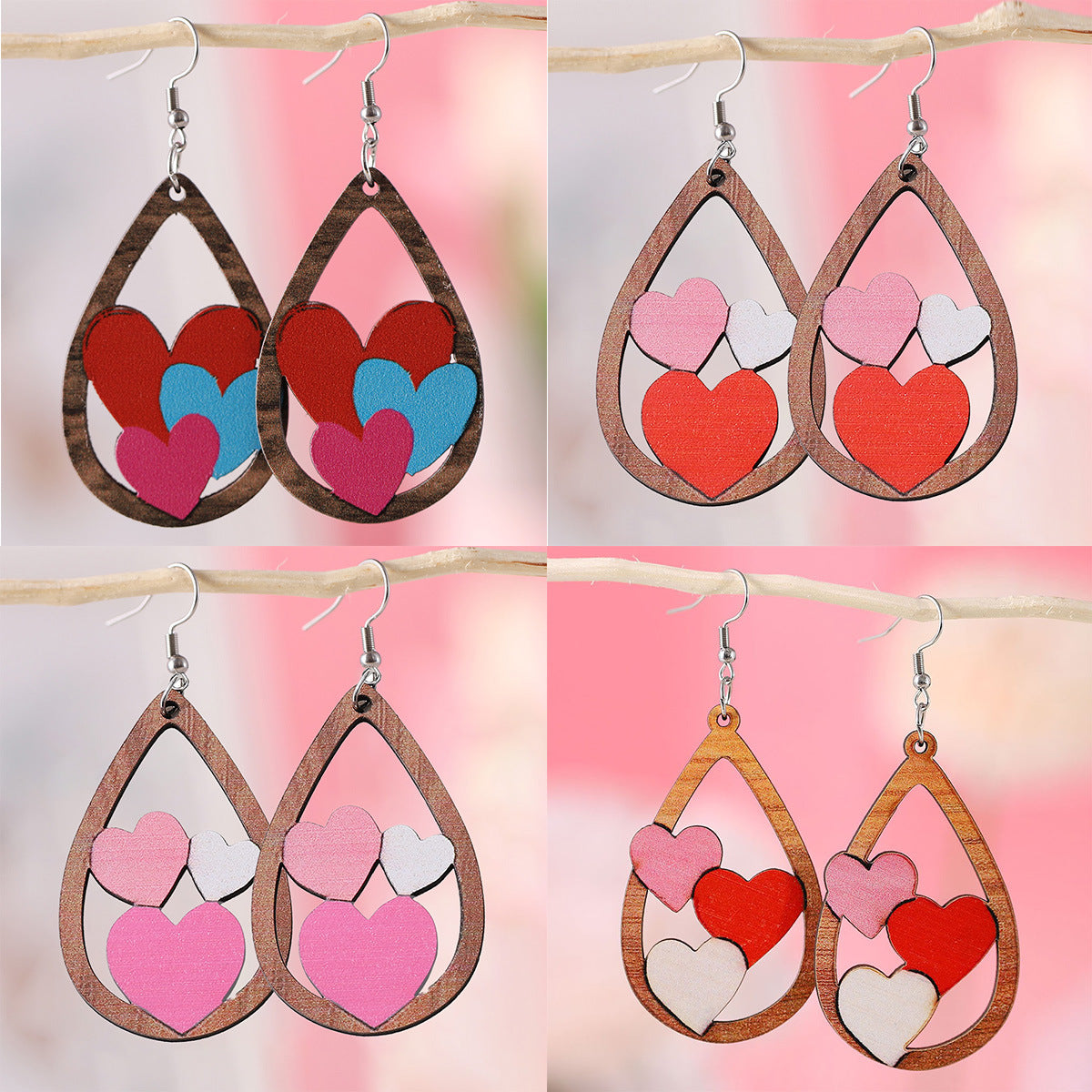 Water Drop Heart Earrings For Valentine'S Day