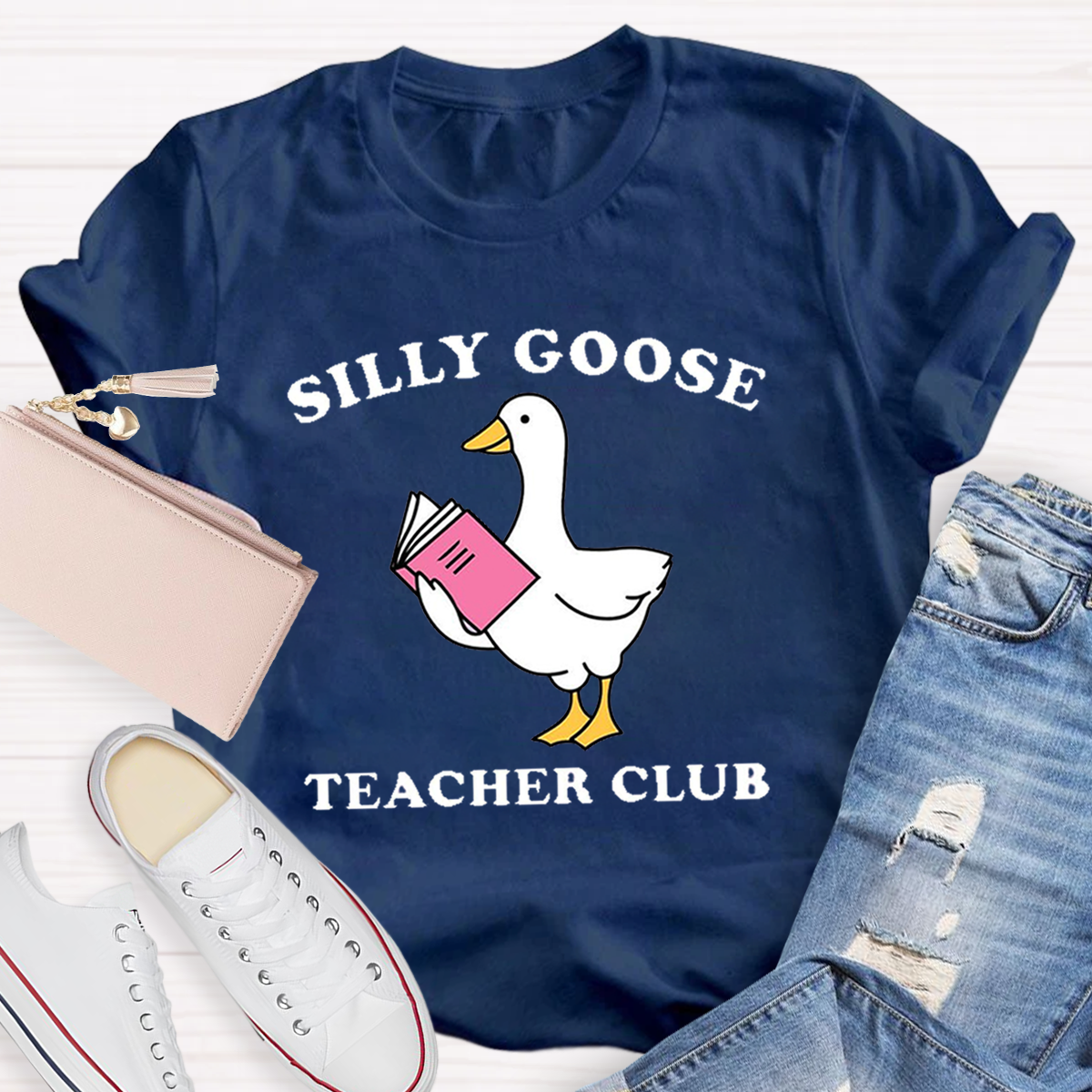 Silly Goose Teacher Club Funny T-Shirt