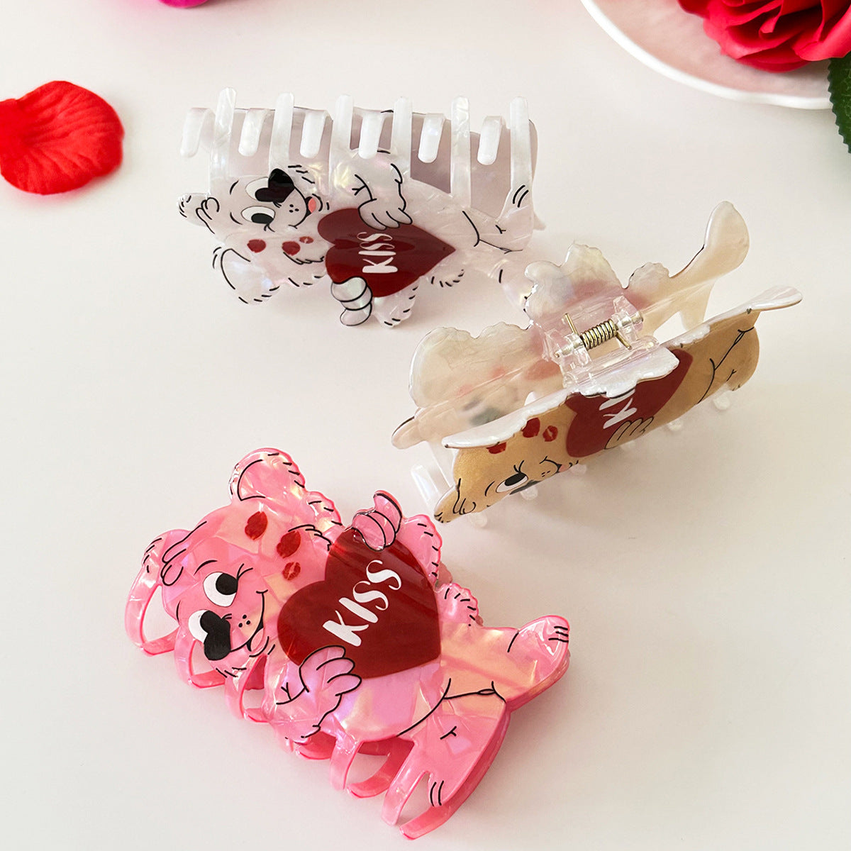 Confession Bear Claw Clip Cartoon Sweet Updo Shark Clip