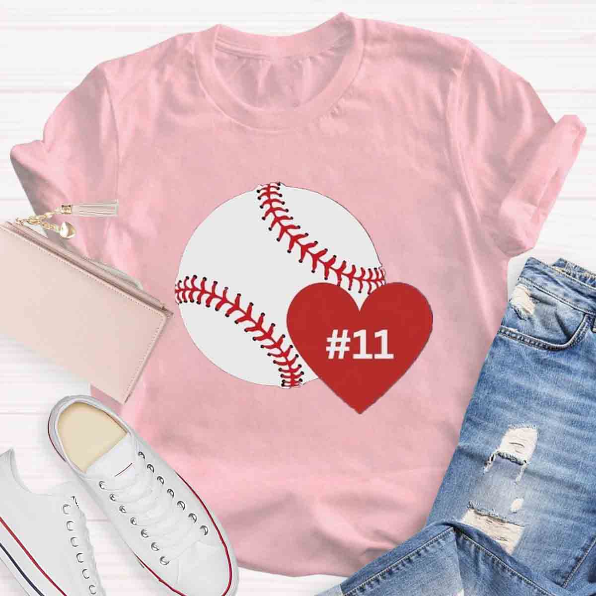 Personalized Number Game Day Teacher T-Shirt