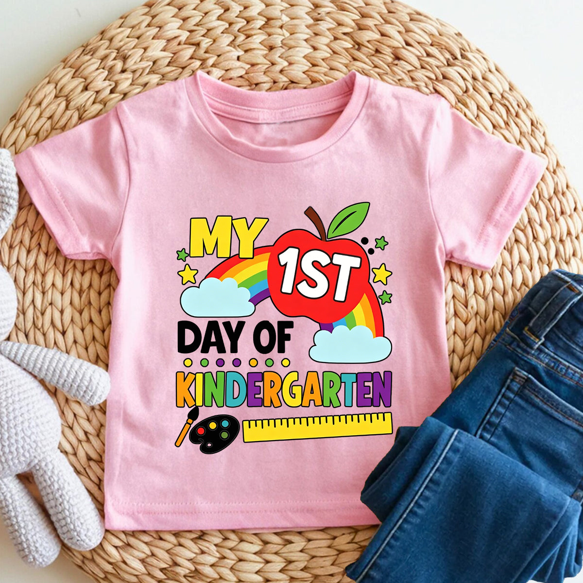 Personalized Grade My 1st Day Of Kindergarten Adventure Begins Toddler T-shirts
