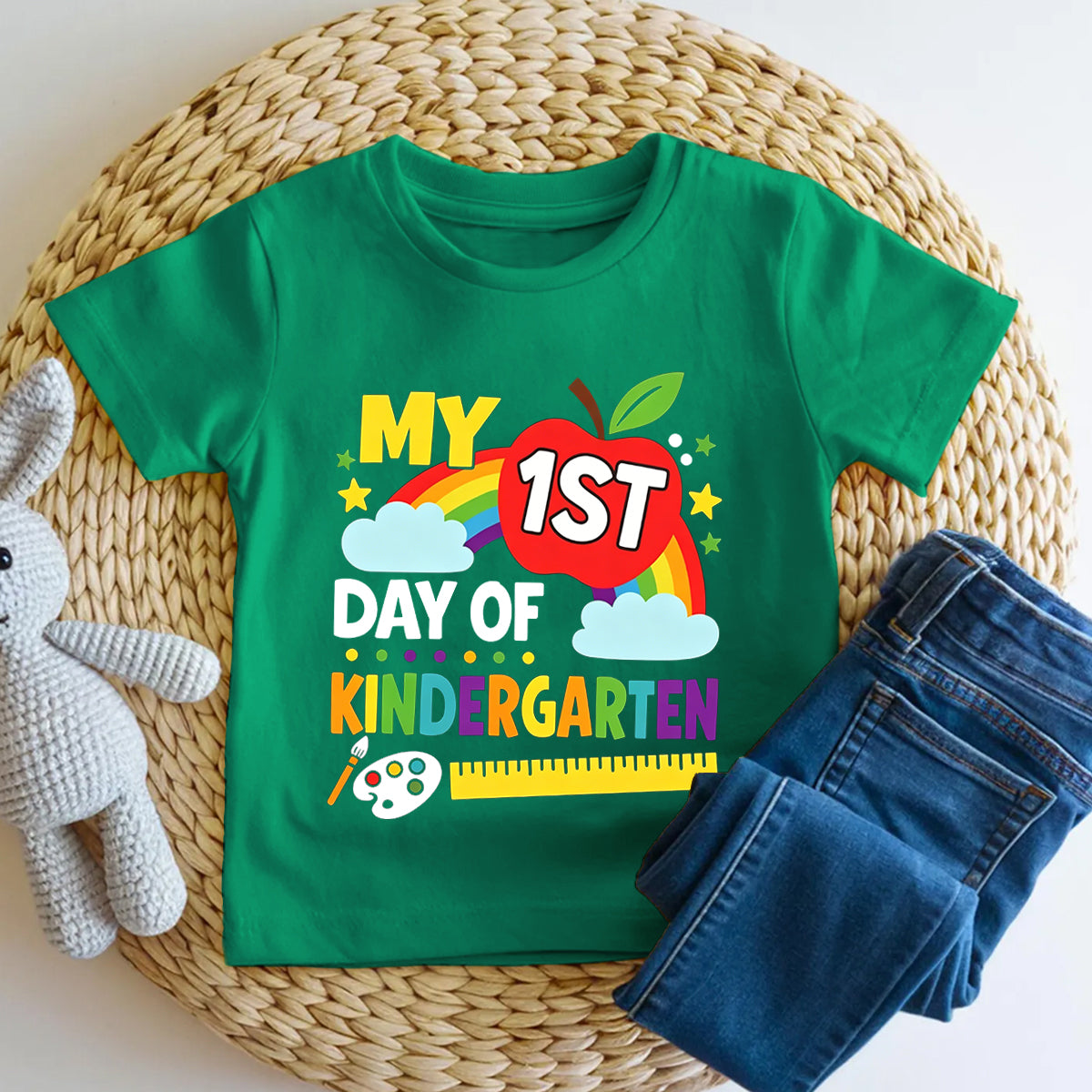 Personalized Grade My 1st Day Of Kindergarten Adventure Begins Toddler T-shirts