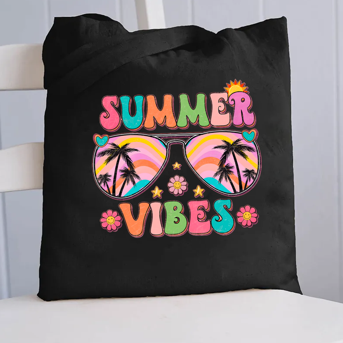 Summer Vibes Canvas Tote Bag