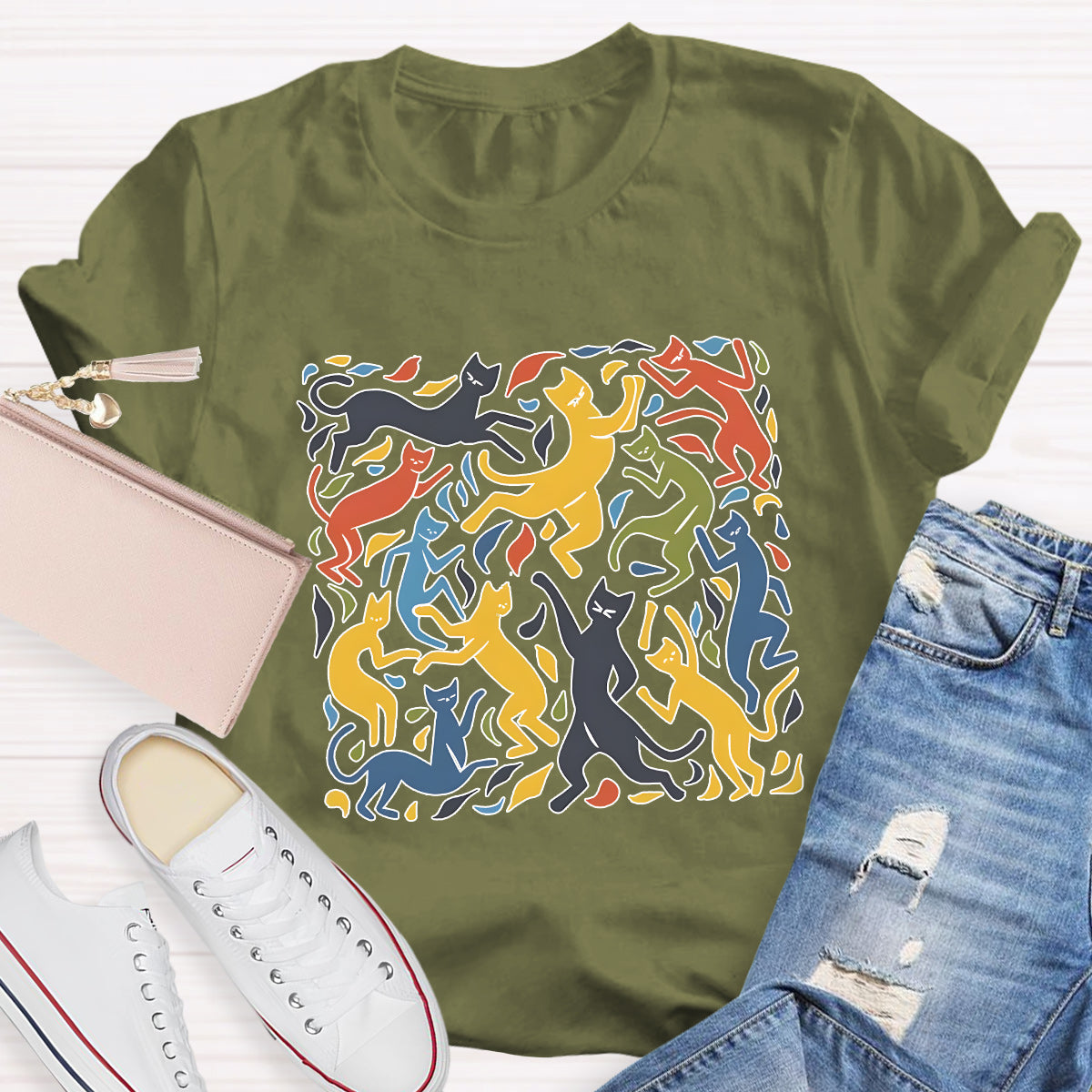 The Dance Inspired Cat Art Teacher T-Shirt