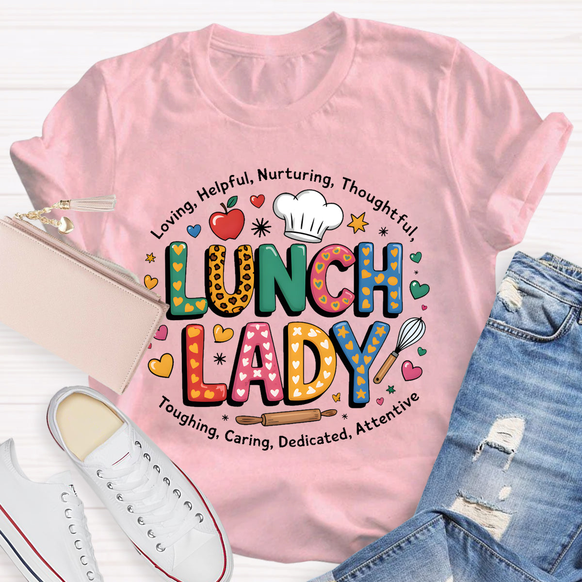 Lunch Lady Loving Helpful Teacher T-Shirt