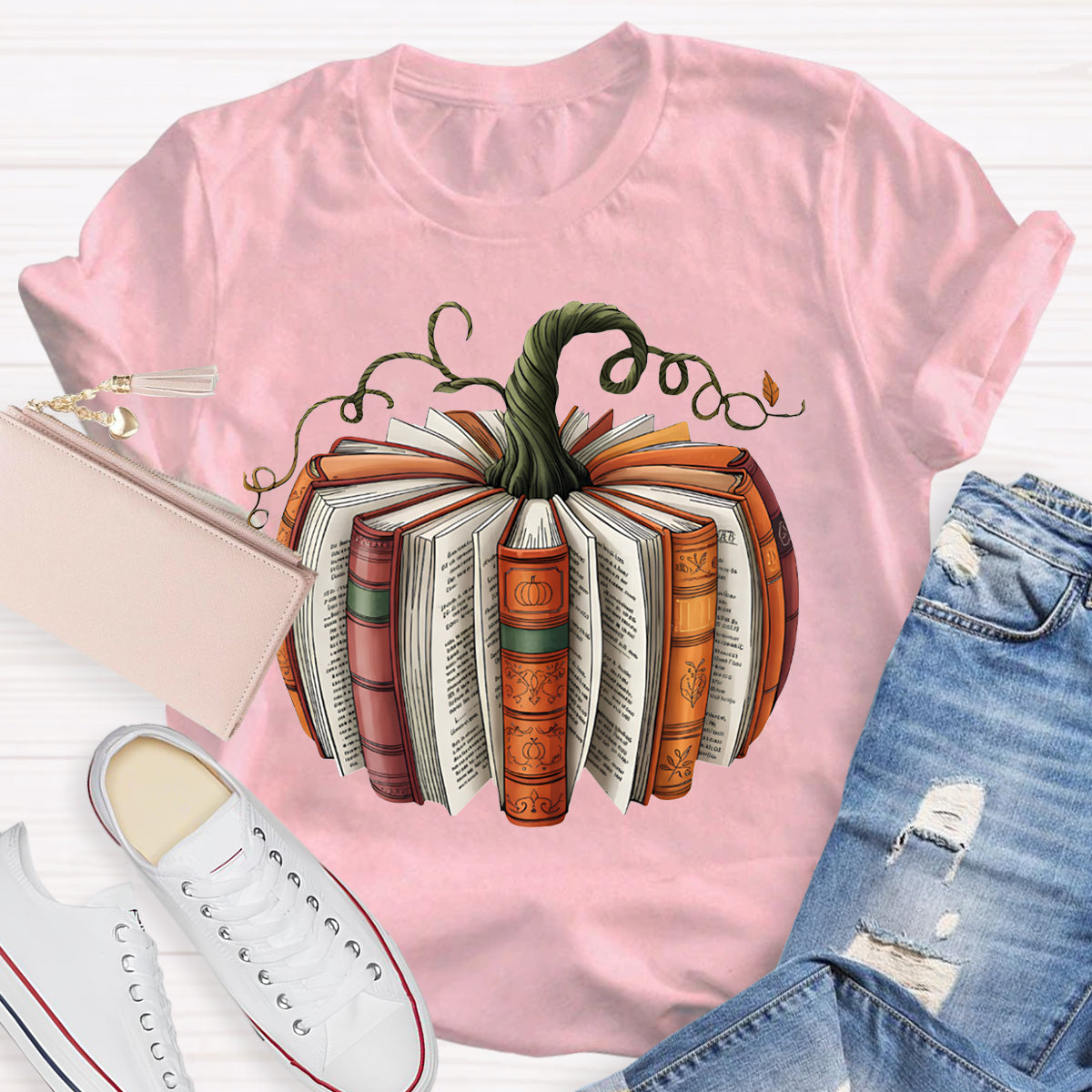 Pumpkin Books Halloween T-shirt
