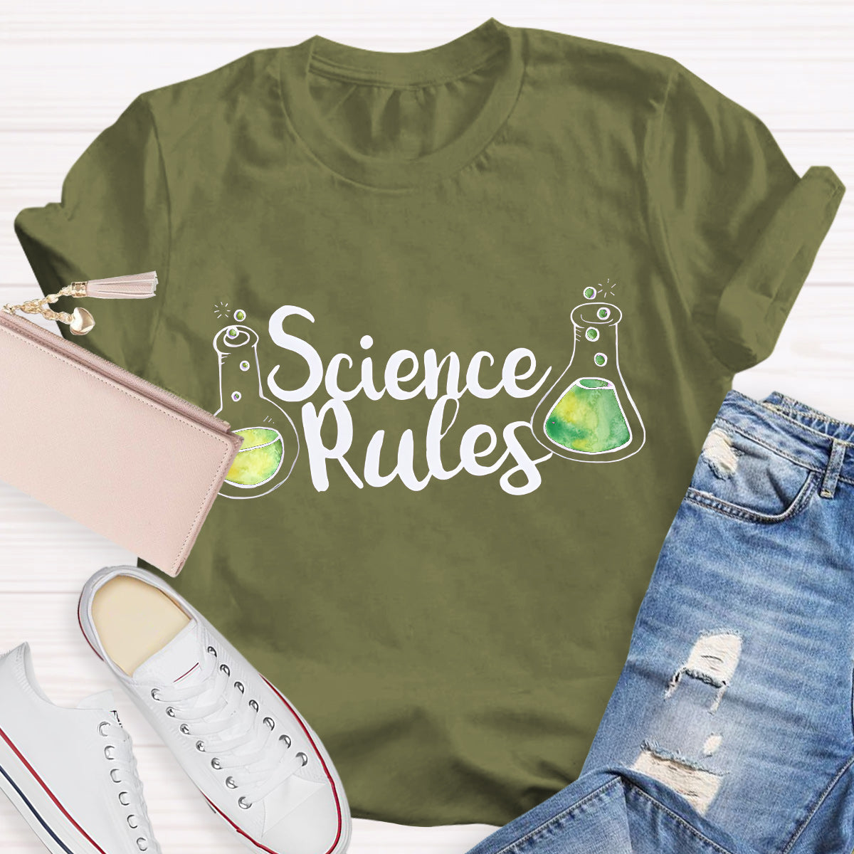 Science Rules Teacher T-Shirt