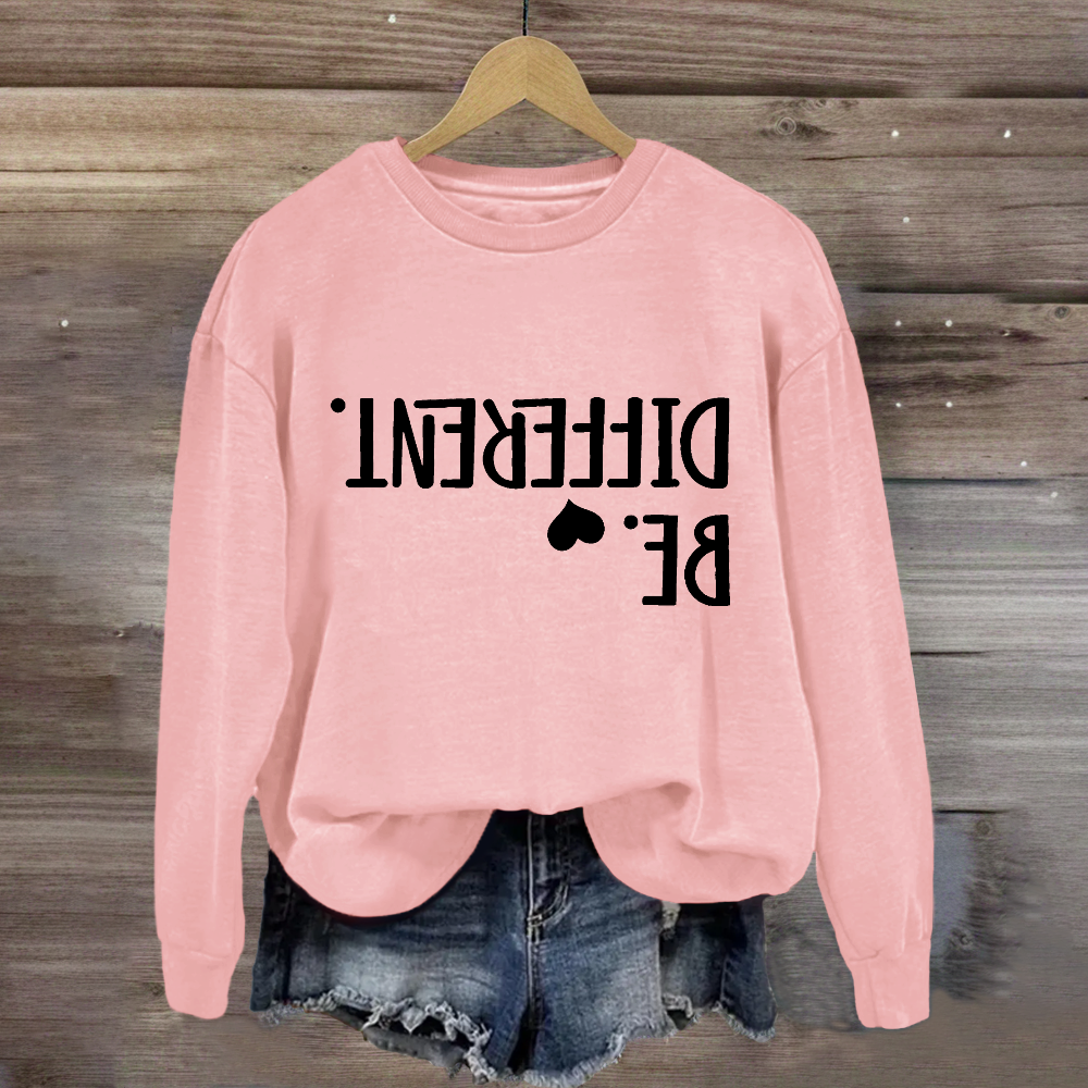 Be Different Text Reflection Sweatshirt