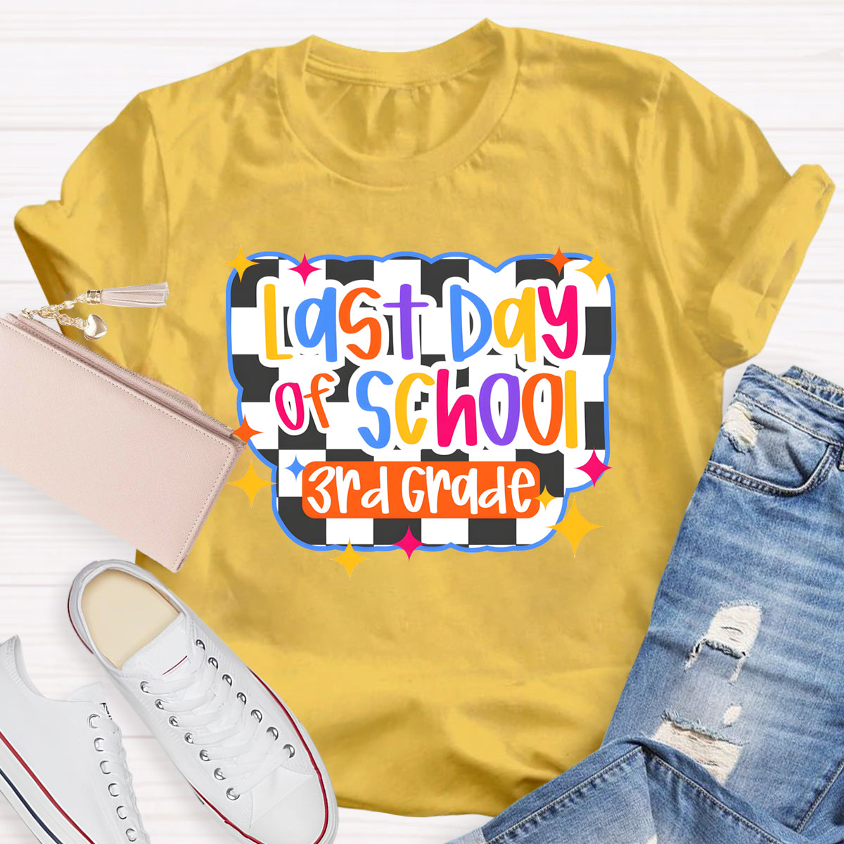 Personalize Grade Last Day Of School Teacher T-Shirt