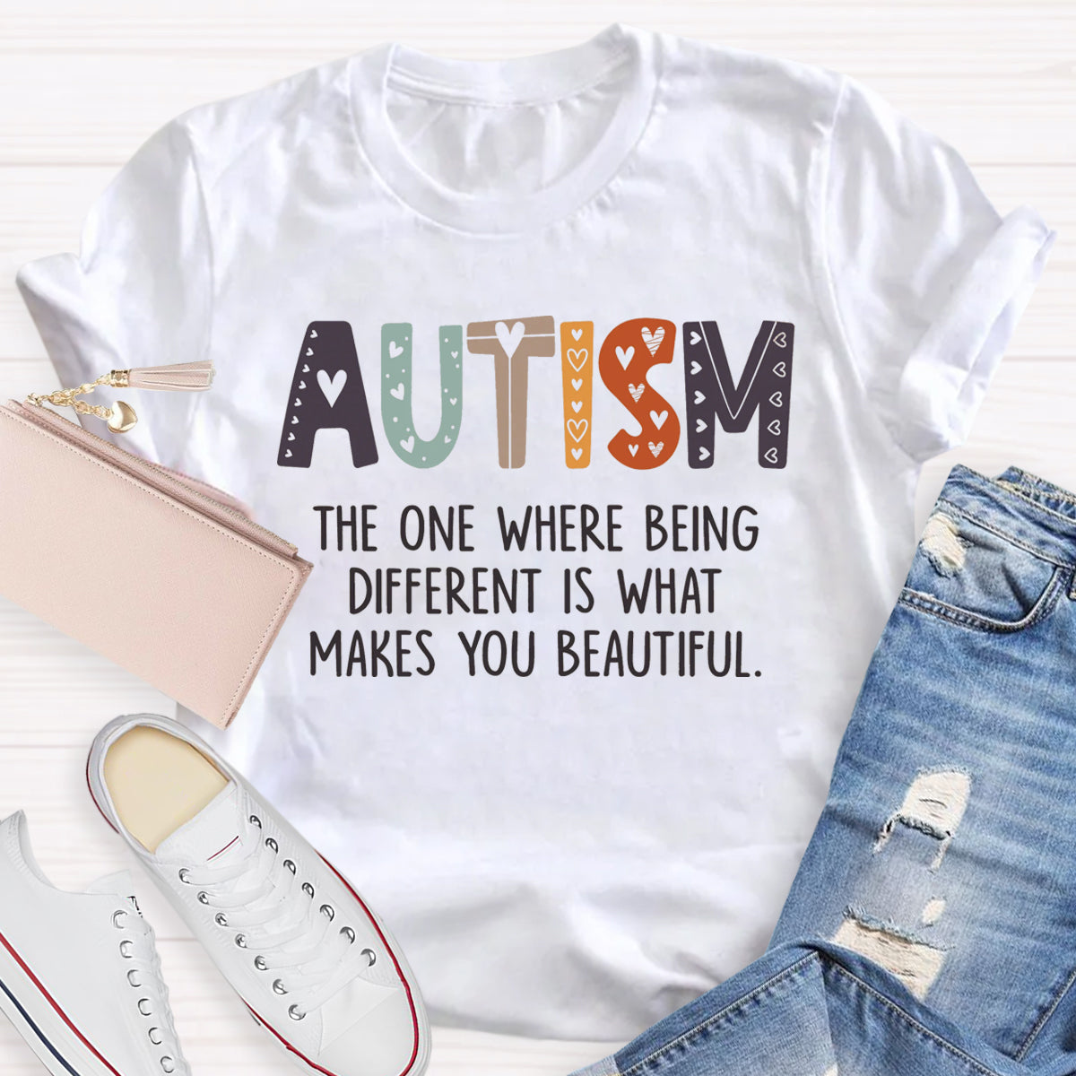 Autism The One Where Being Different Is What Make You Beautiful T-Shirt
