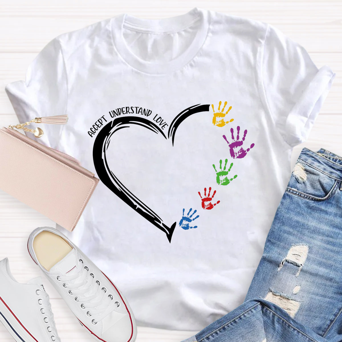 Accept Understand Love Love Hands T-Shirt