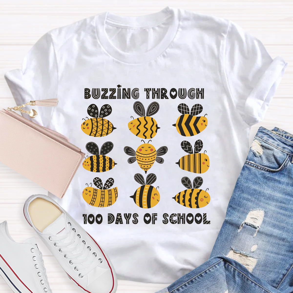 Buzzing Through 100 Days Of School T-Shirt