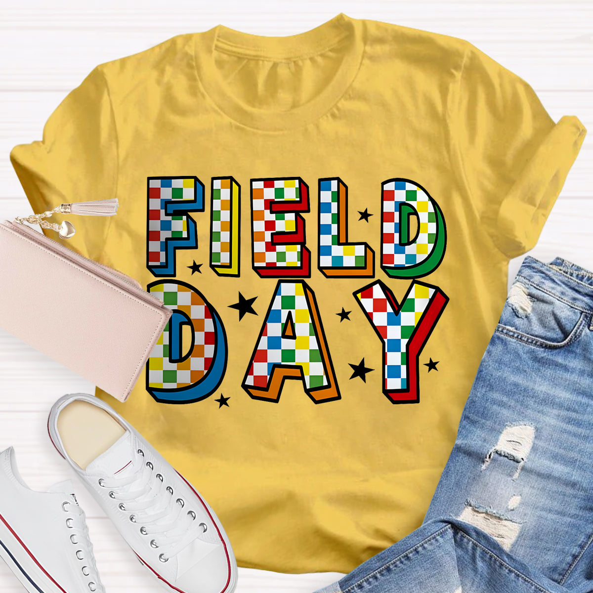 Field Day Black Star Teacher T-Shirt