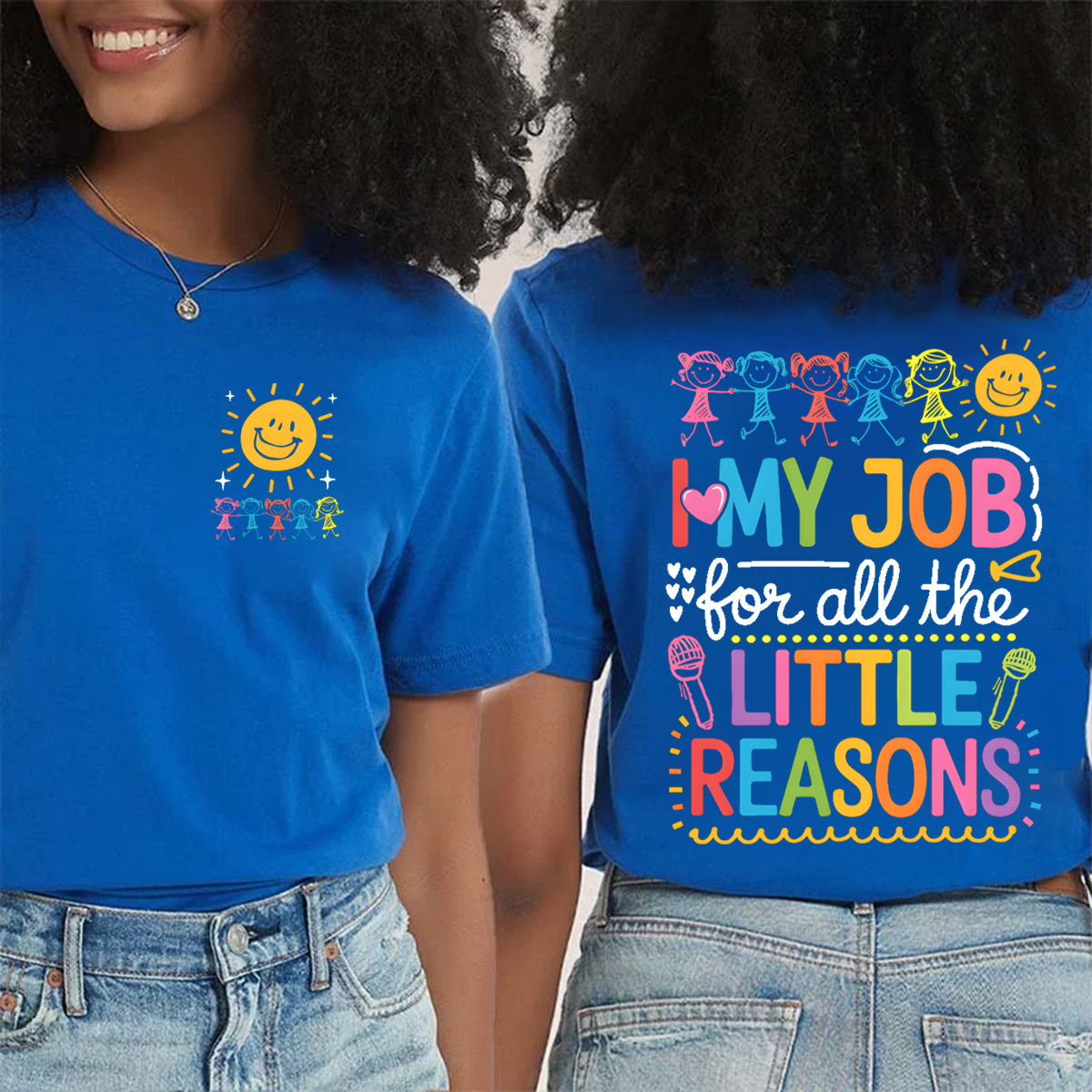 I Love My Job For All The Litter Reasons Double Printed T-shirt