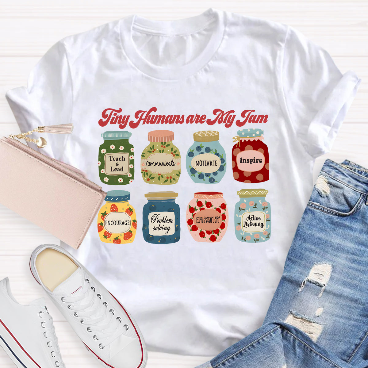 Tiny Human Are My Jam Teacher T-Shirt