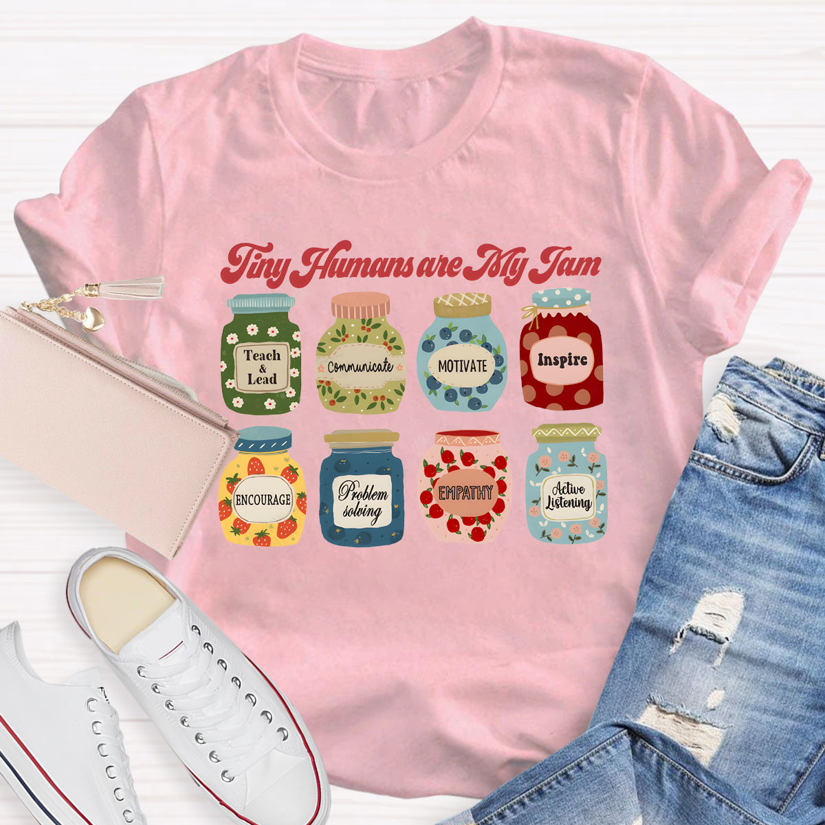 Tiny Human Are My Jam Teacher T-Shirt