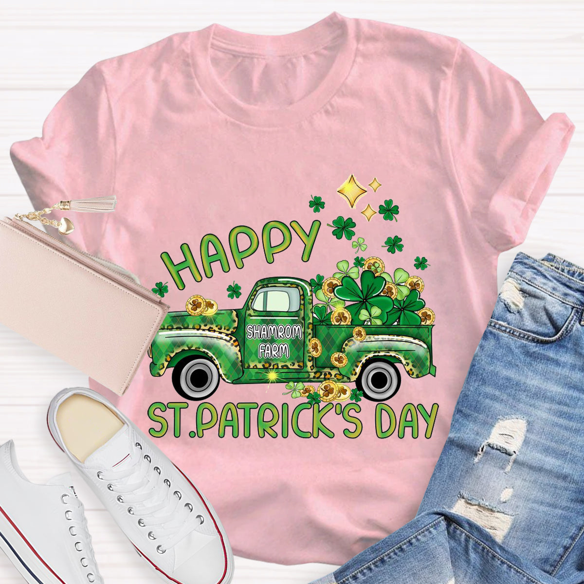 Happy St.Patrick's Day Shamrock Farm T-Shirt