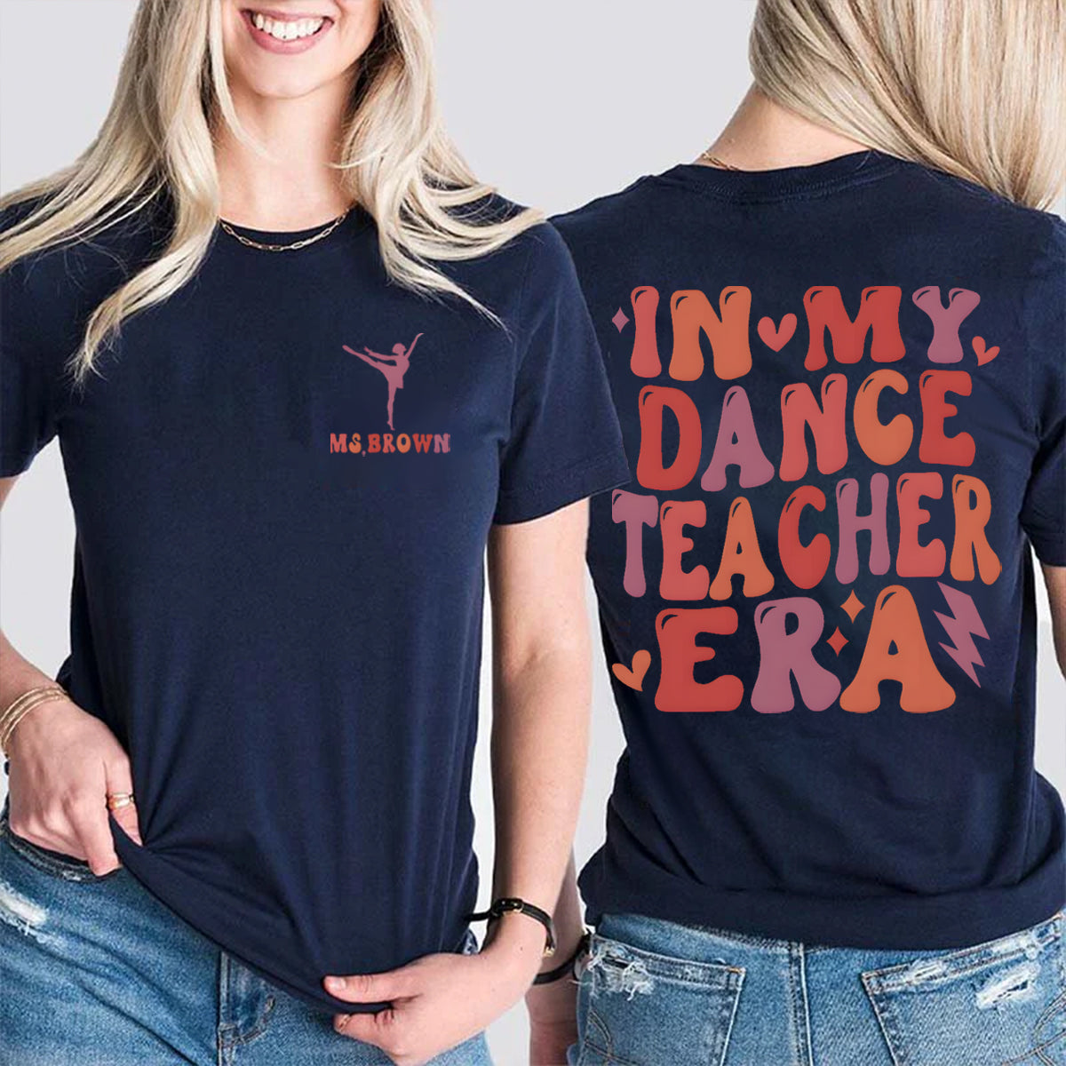 Personalized Name In My Dance Era Double Printed T-shirt