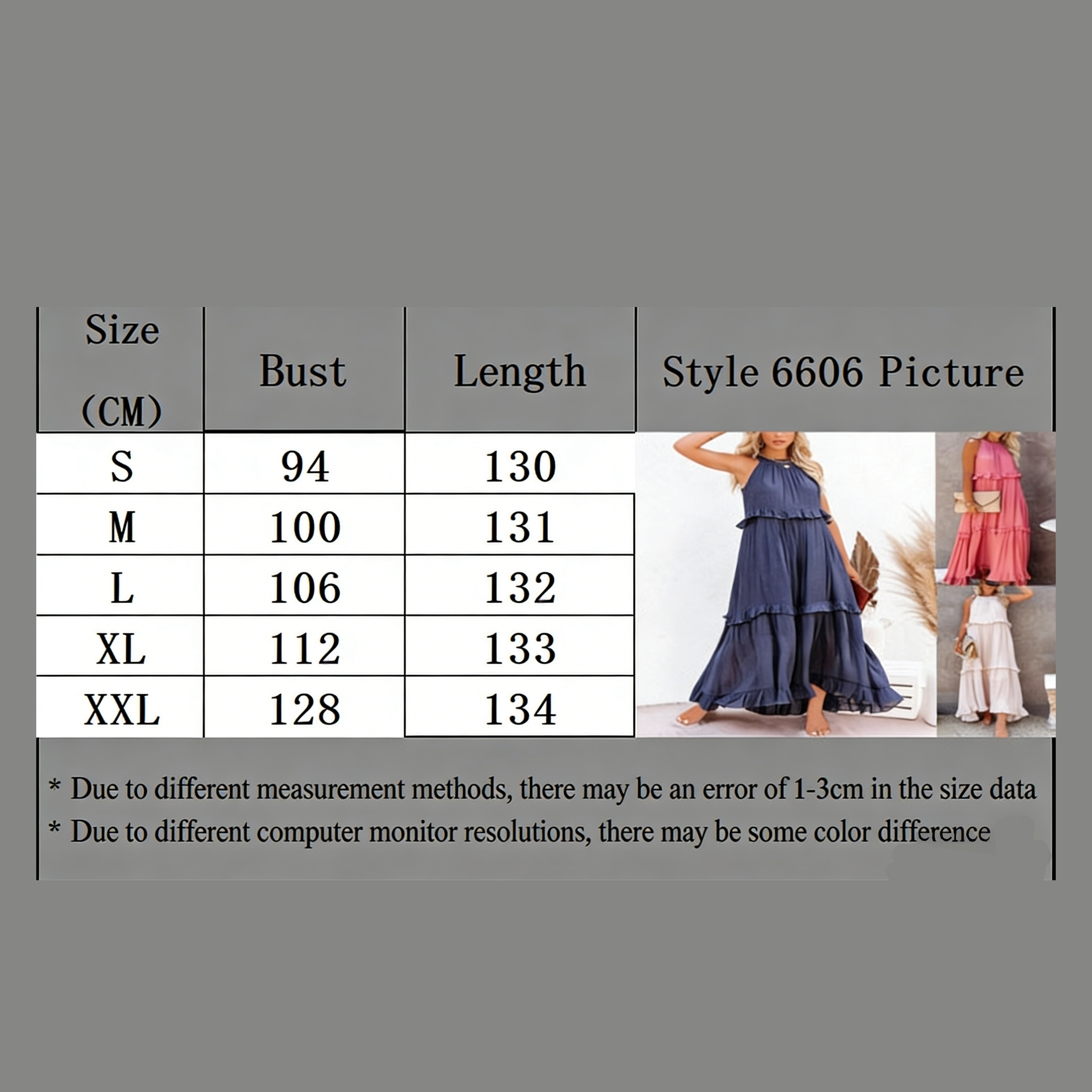 Long Floor-Length Tiered Dress For Women