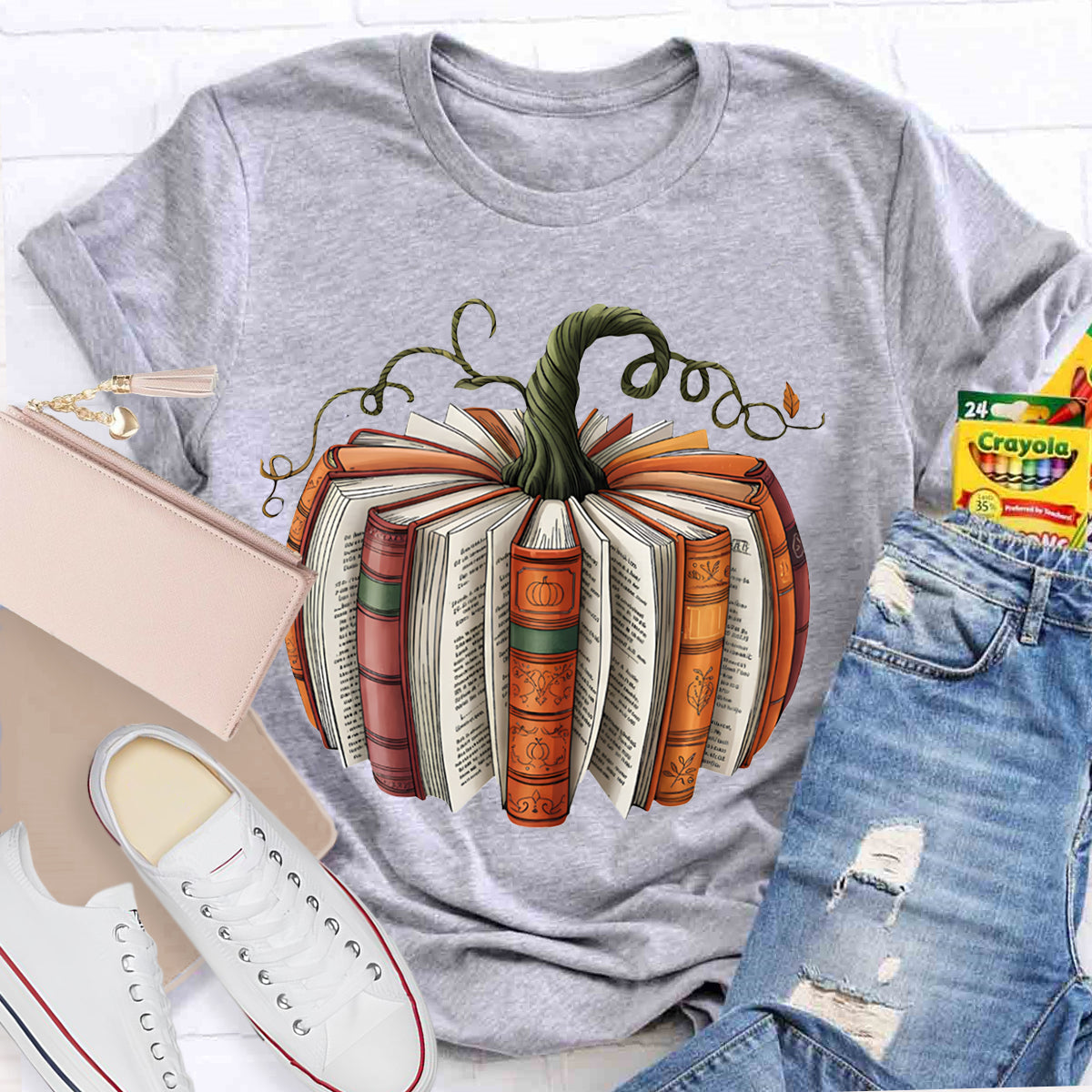 Pumpkin Books Halloween T-shirt