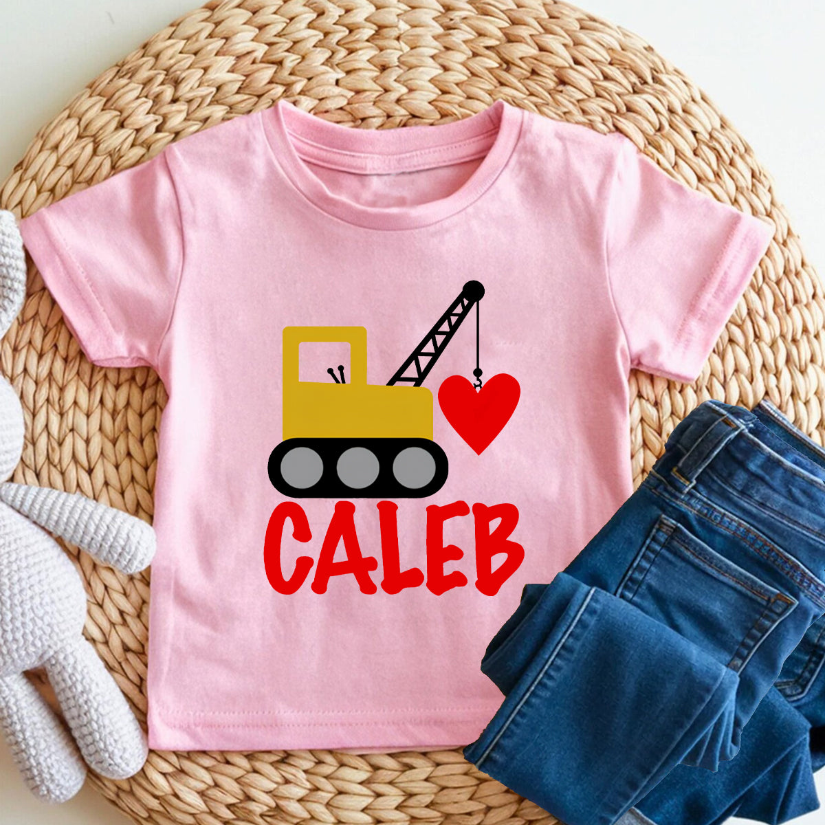 Personalized Name Love Crane Toddler T-shirts