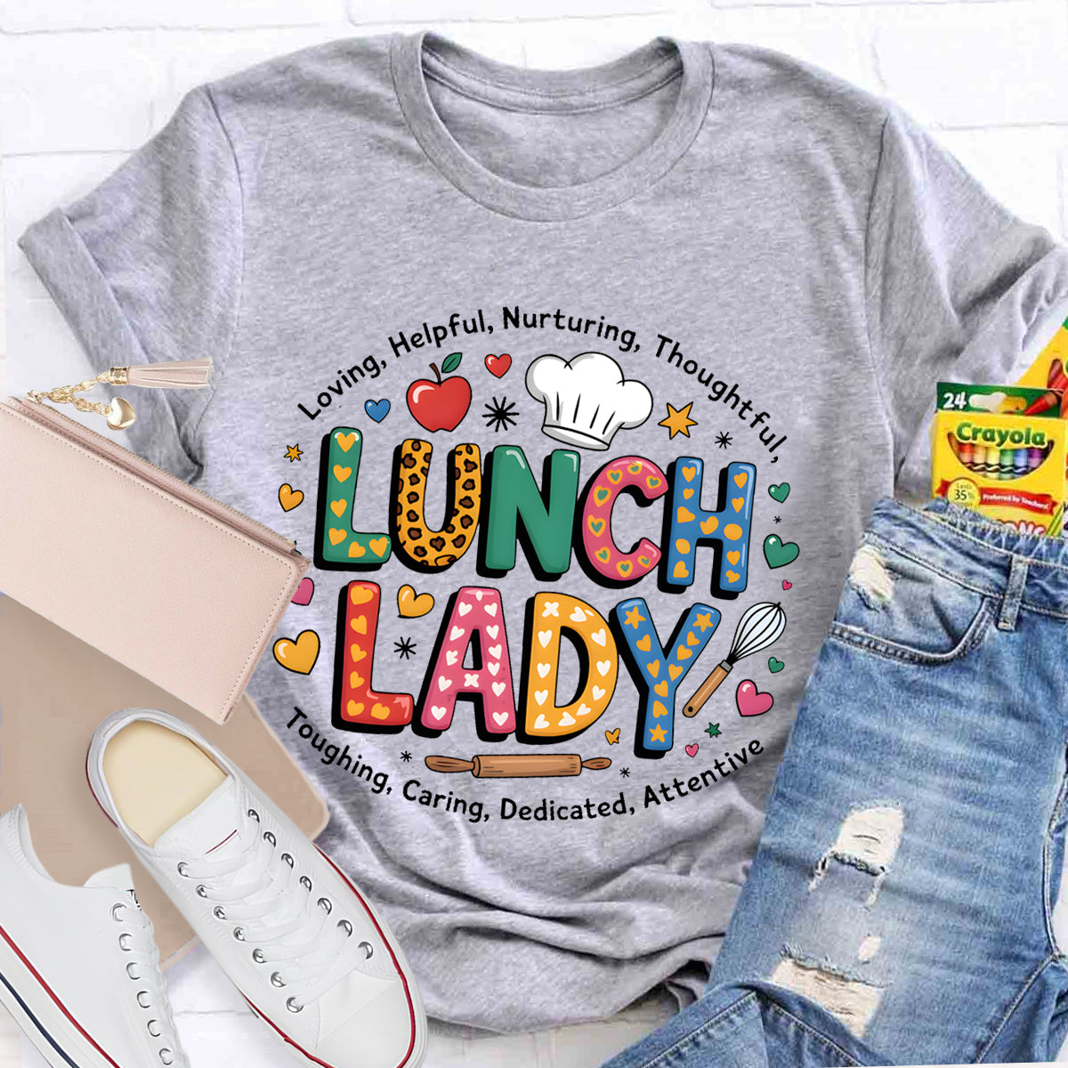 Lunch Lady Loving Helpful Teacher T-Shirt
