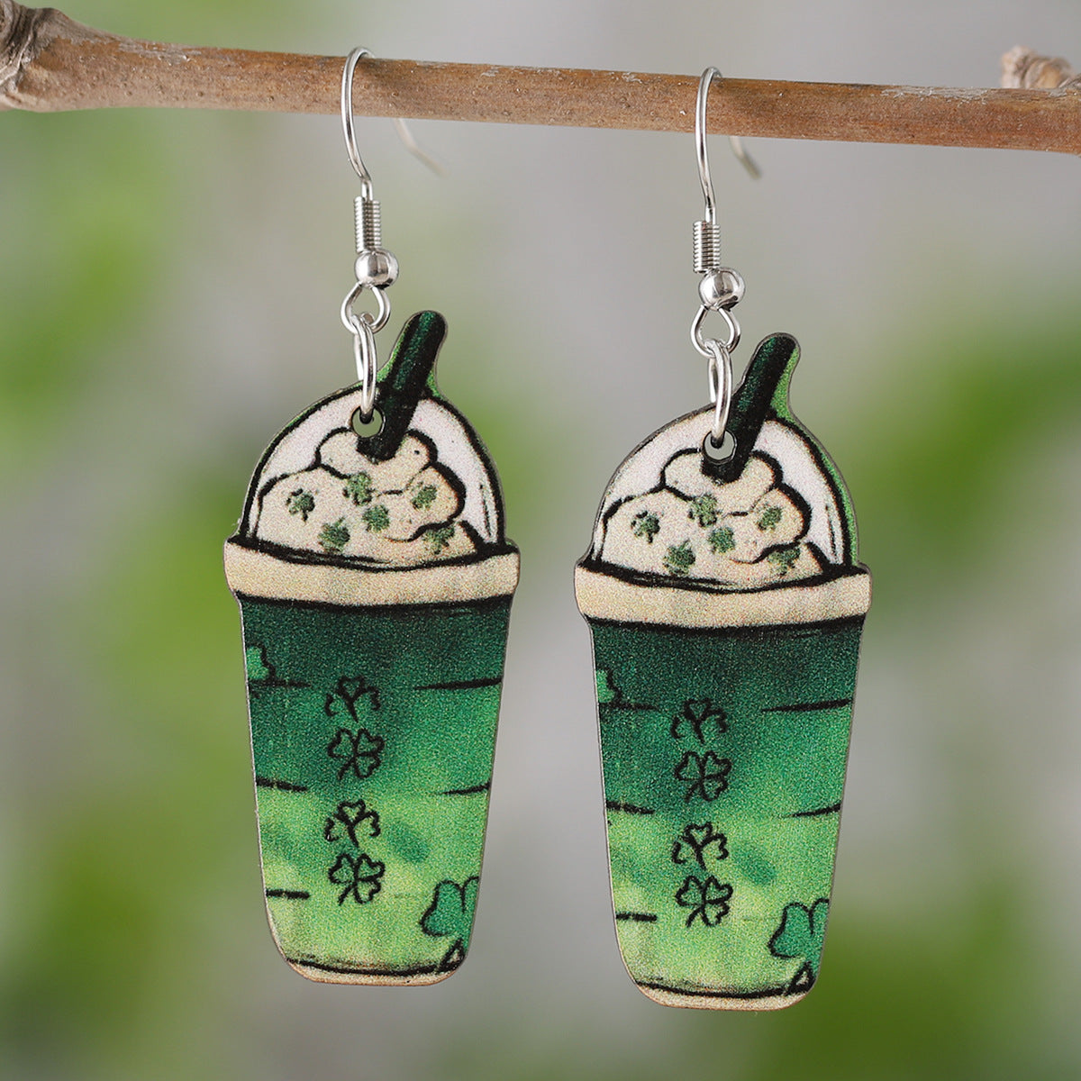 Clover Coffee Cup Ice Cream Horseshoe Beer Earrings