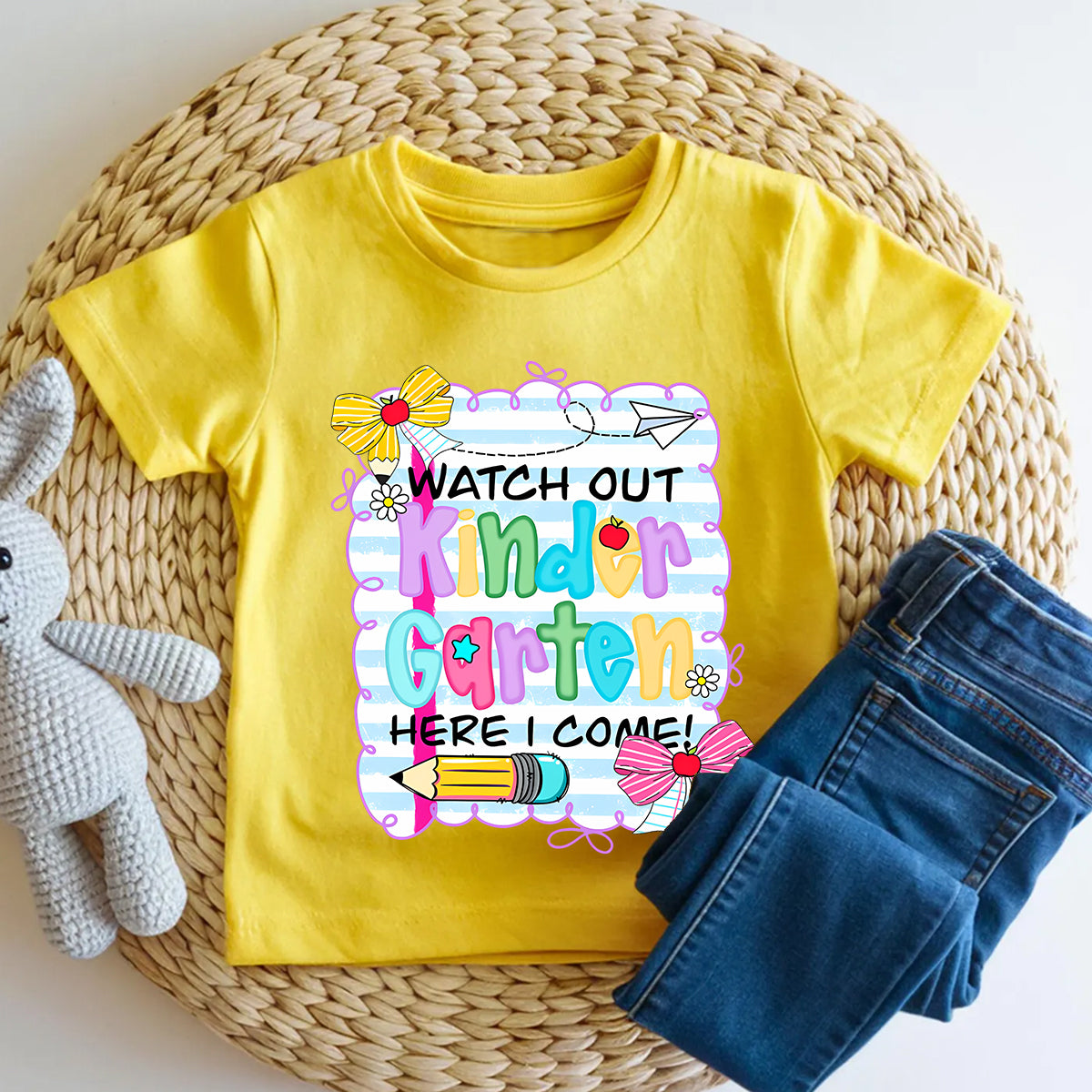 Personalized Grade Watch Out Kindergarten Here I Come Toddler T-shirts