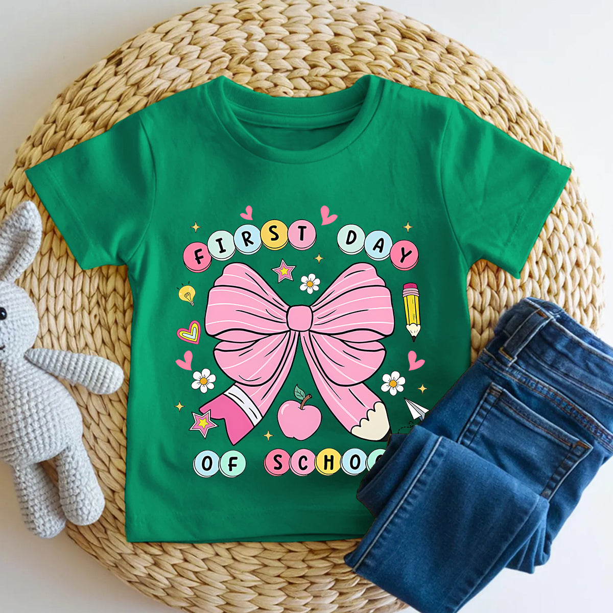 First Day Of School And School Bow Vibes Toddler T-shirts