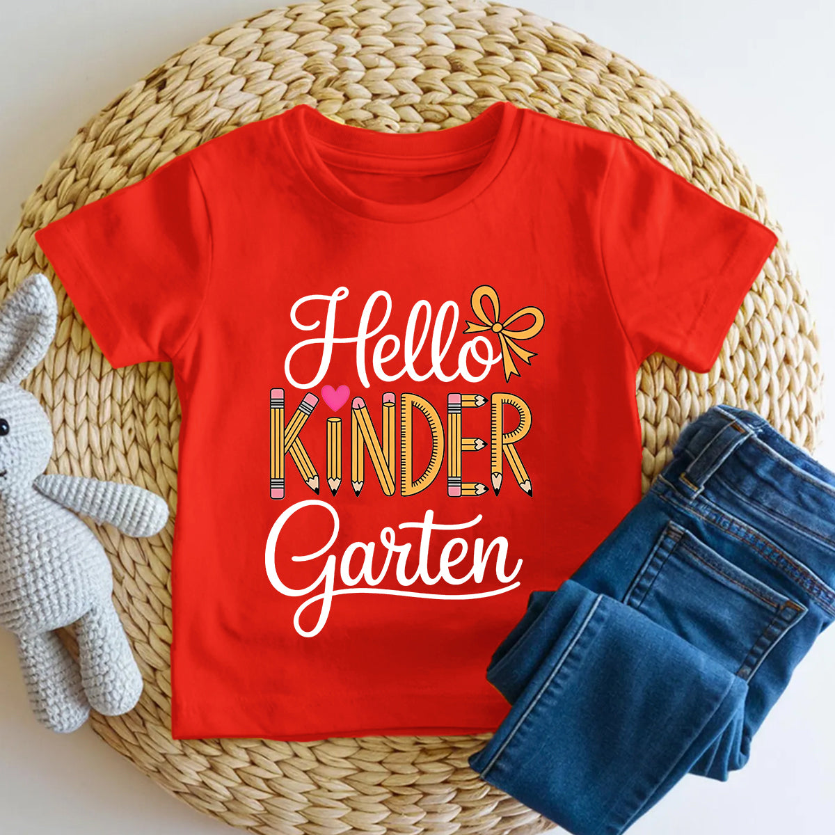 Personalized Grade Pencils And Kindergarten Days Toddler T-shirts