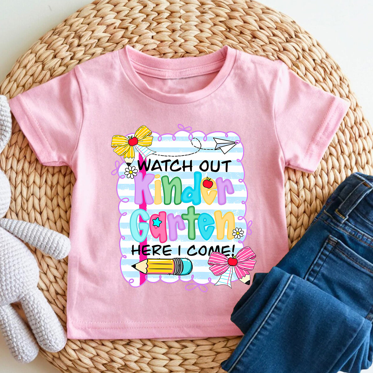 Personalized Grade Watch Out Kindergarten Here I Come Toddler T-shirts