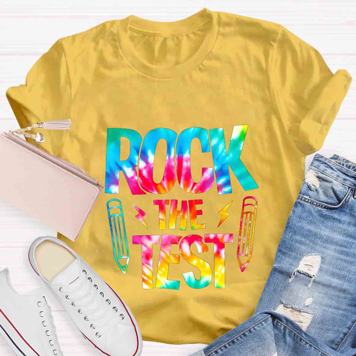 Rock The Test Teacher T-Shirt