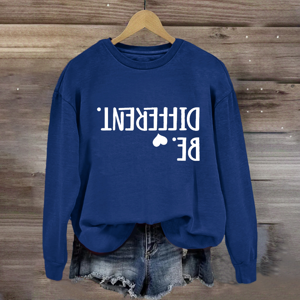 Be Different Text Reflection Sweatshirt