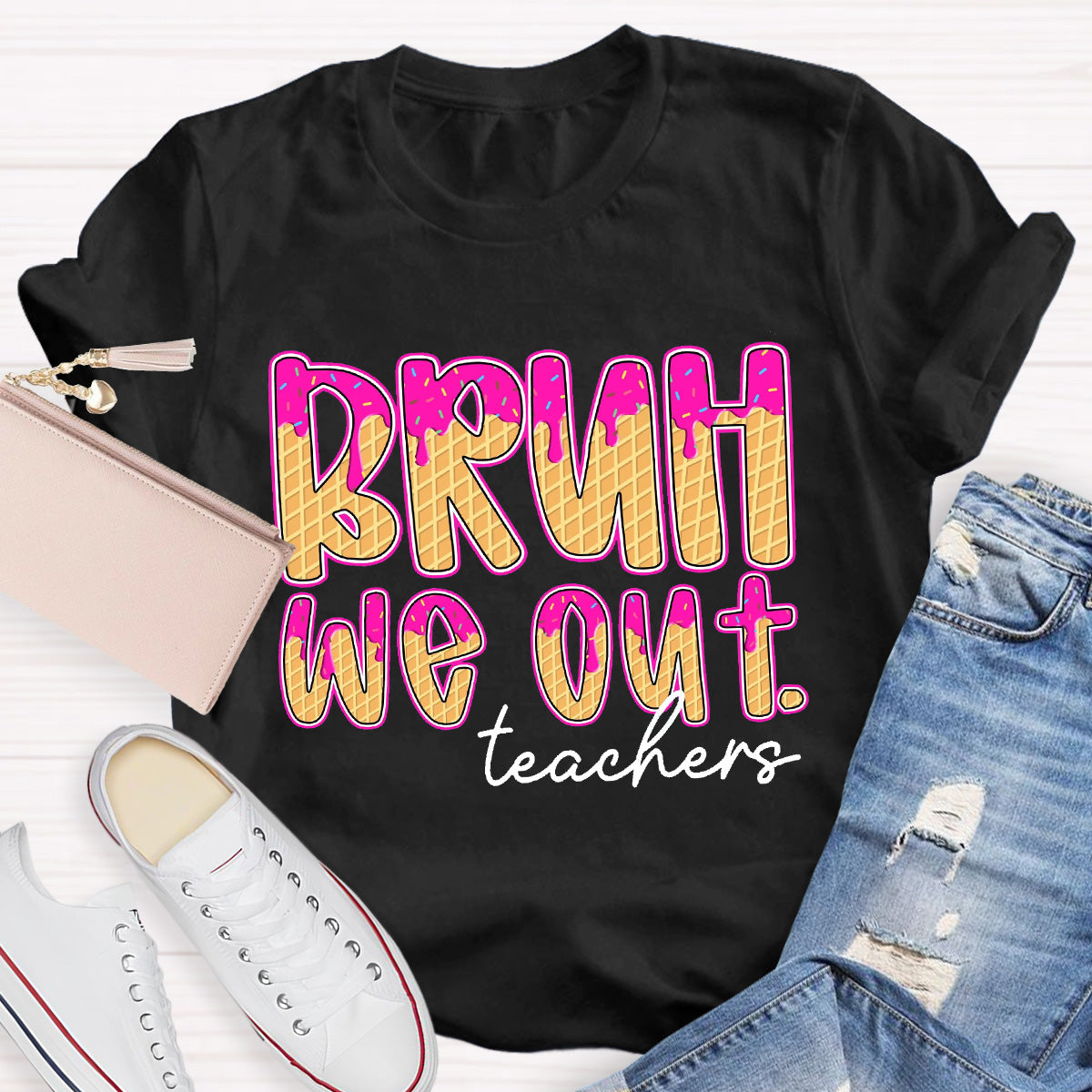 Bruh We Out Teacher Teacher T-Shirt