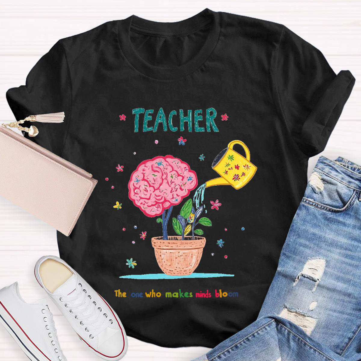 Teacher The One Who Makes Mind Bloom T-Shirt