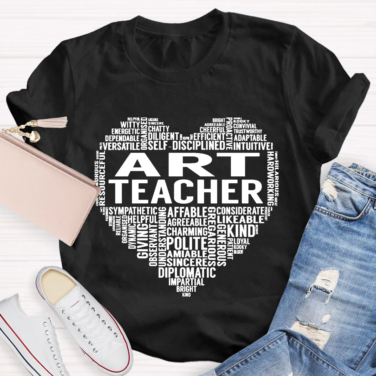 Art Teacher Defination Heart T-Shirt