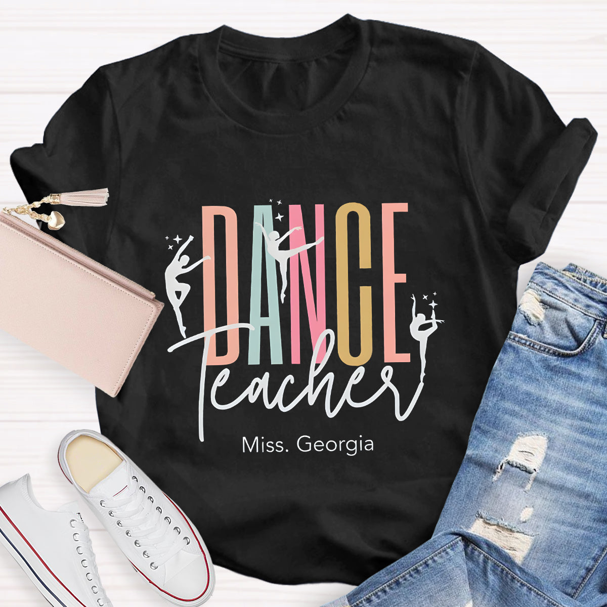 Personalized Name Dance Teacher T-Shirt