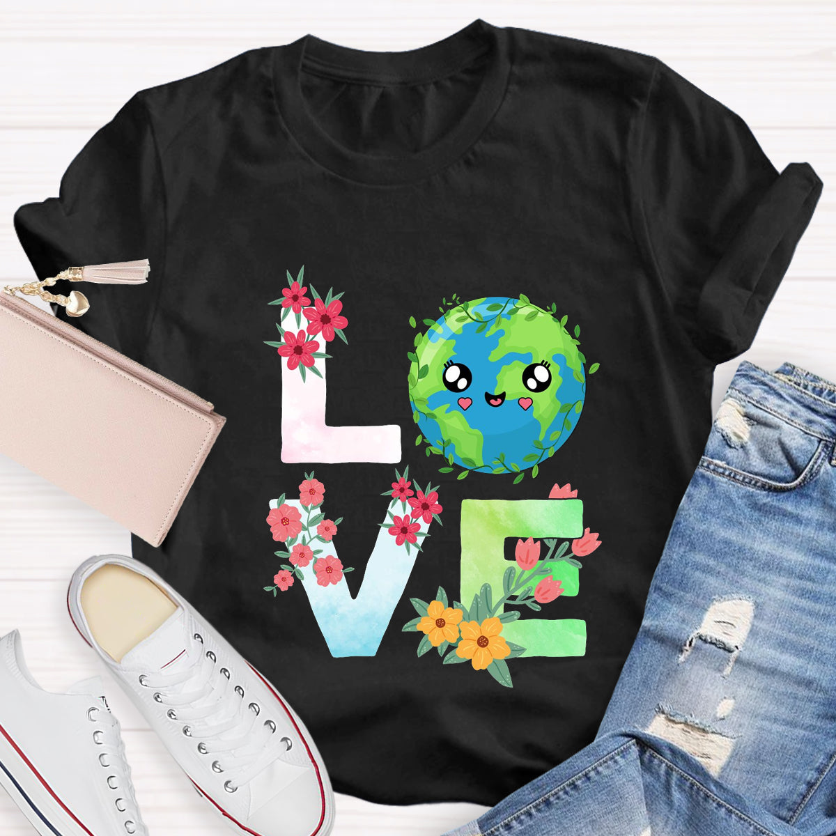 Love Earth Day Teacher T-Shirt