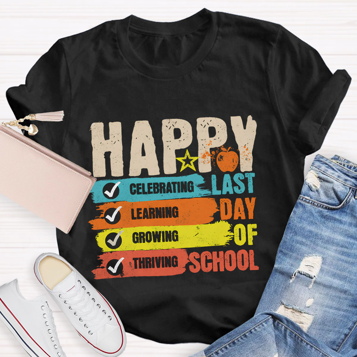 Happy Last Day Of School Star Teacher T-Shirt
