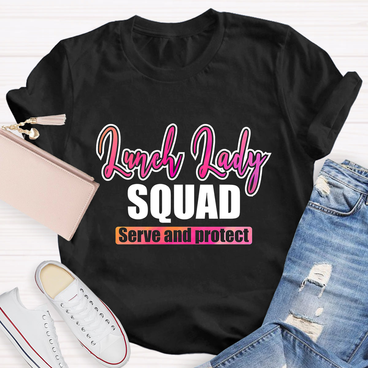 Lunch Lady Squad Serve And Protect T-Shirt