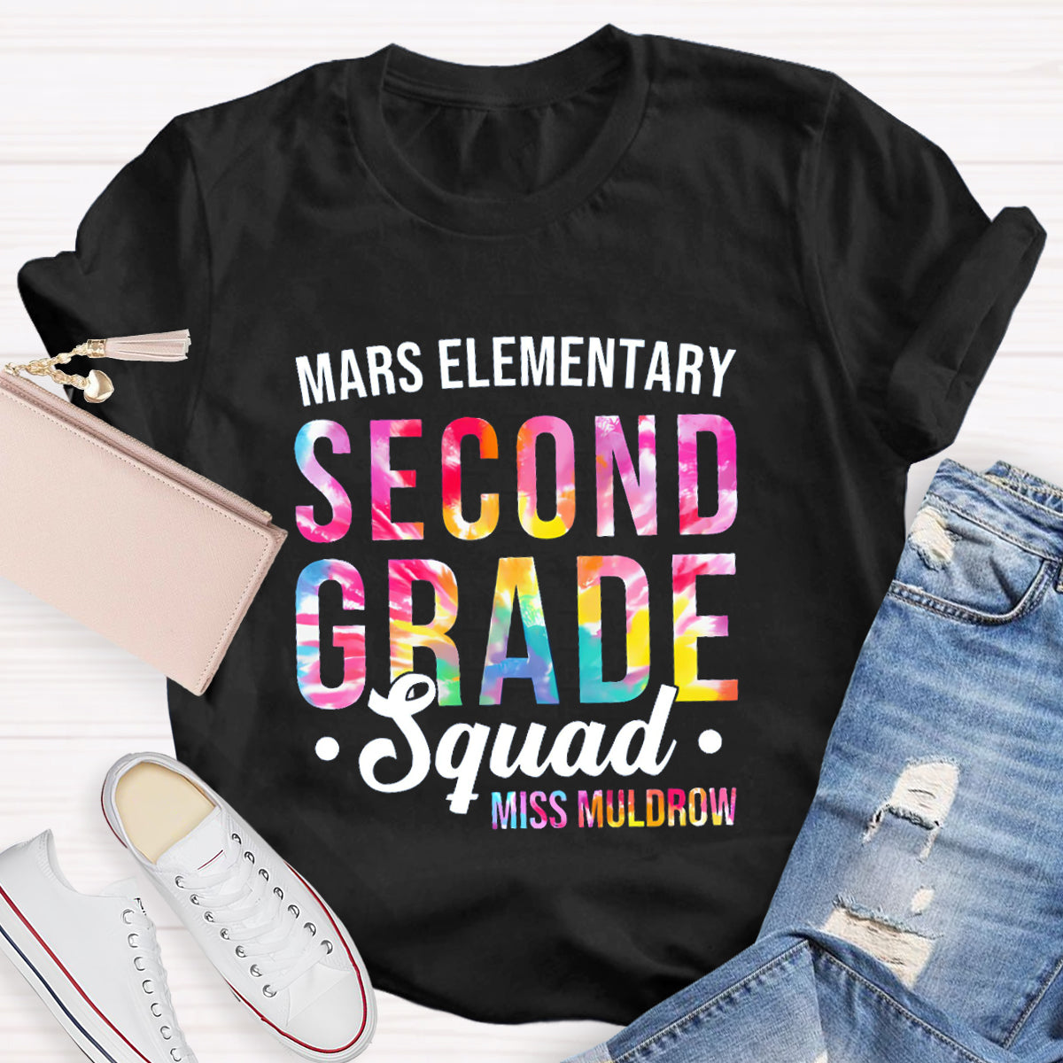 Personalized School Name And Grade Squad Teacher's Name T-Shirt
