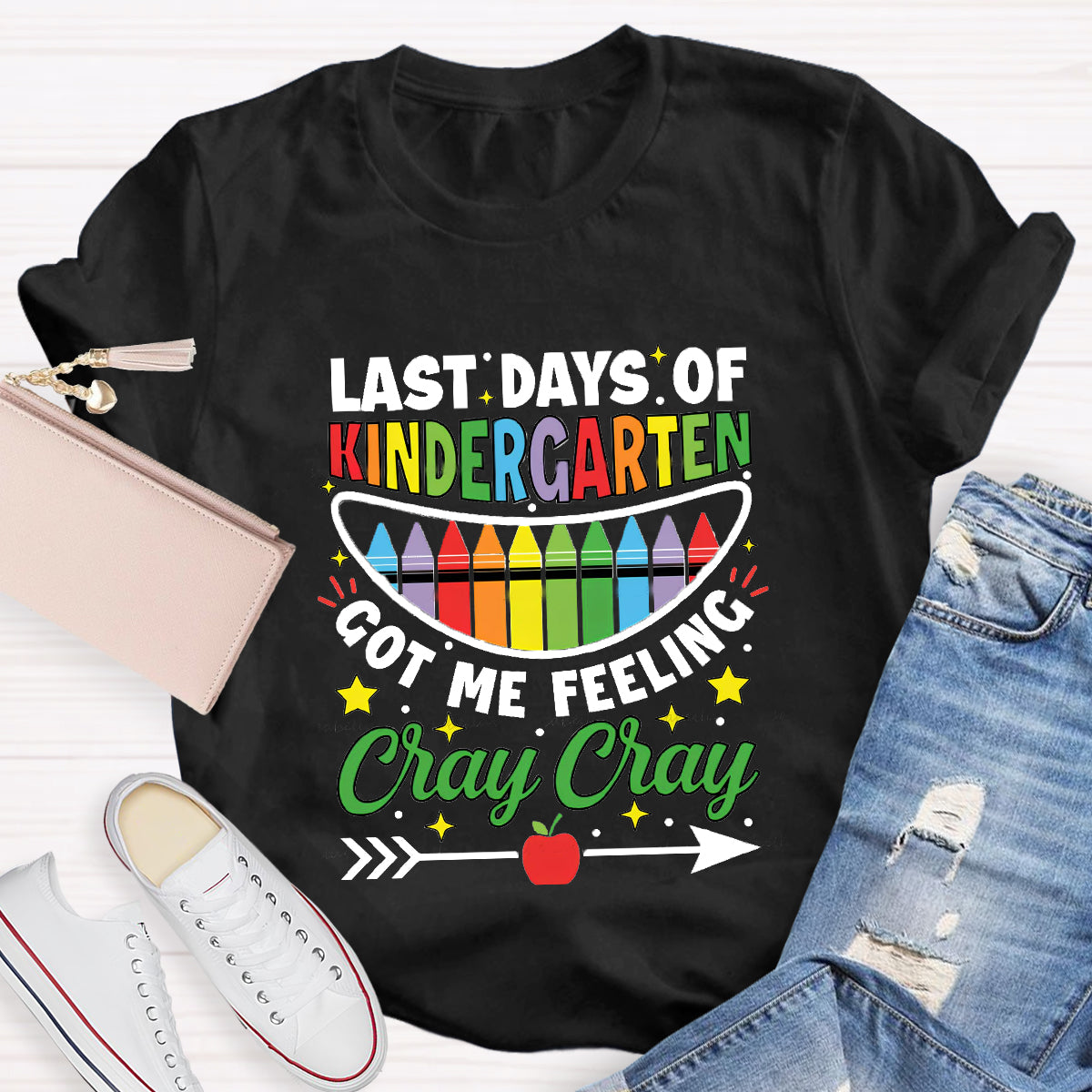 Personalized Grade Happy Last Day Got Me Feeling Cray Cray Teacher T-Shirt