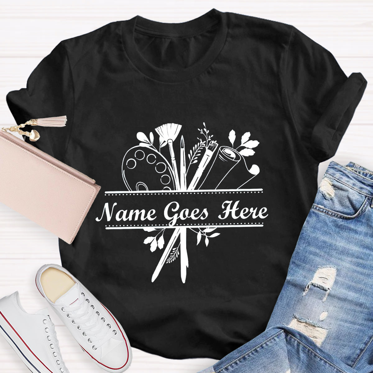 Personalized Art Teacher Name Goes Here T-Shirt