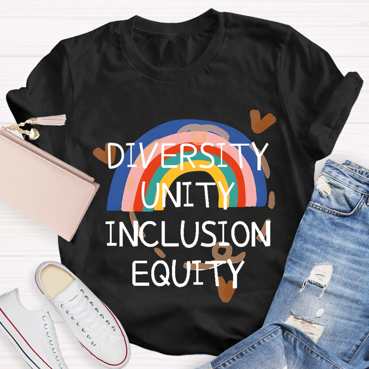 Diversity Unity Inclusion Equity Rainbow T-Shirt