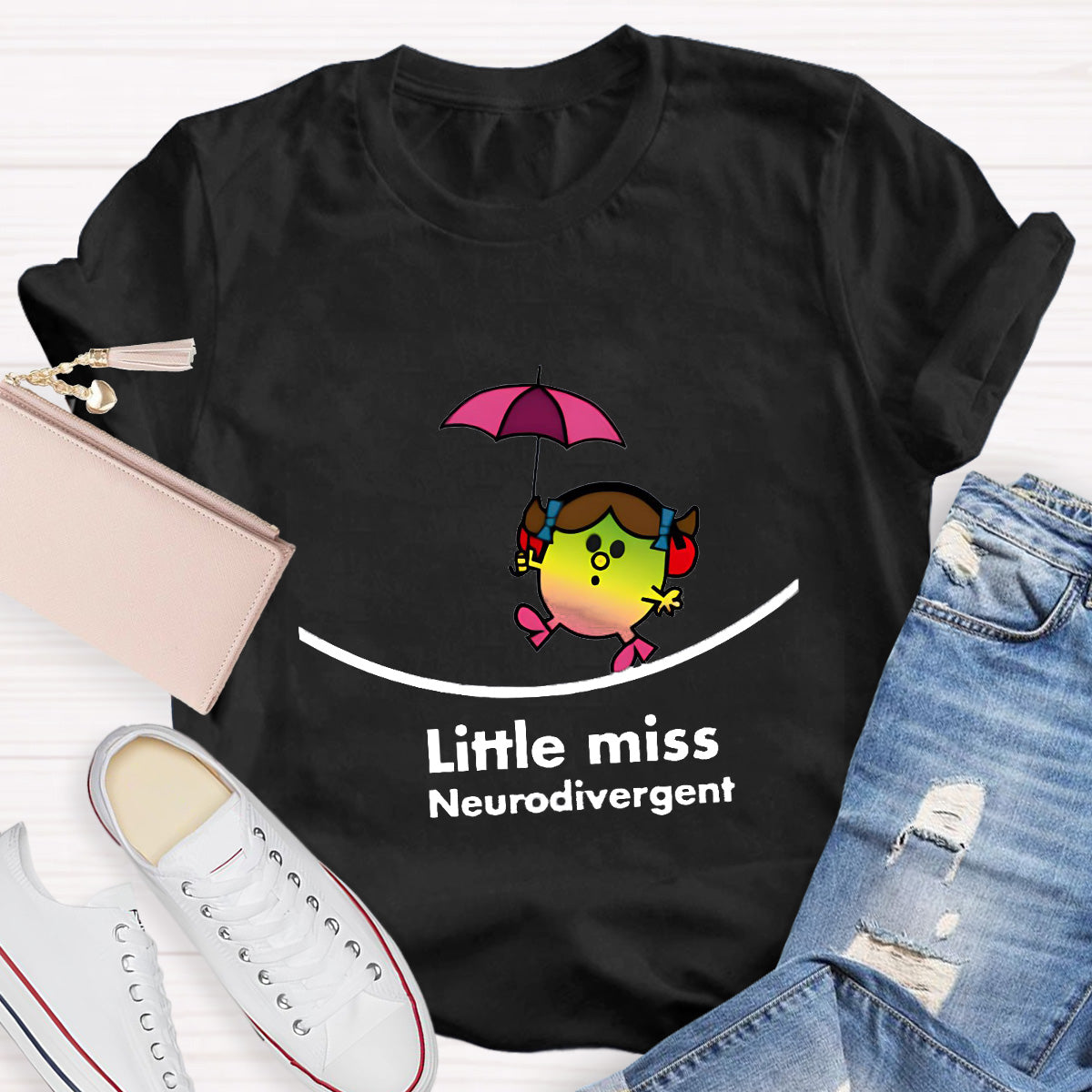Neurodivergent Little Miss Teacher T-Shirt