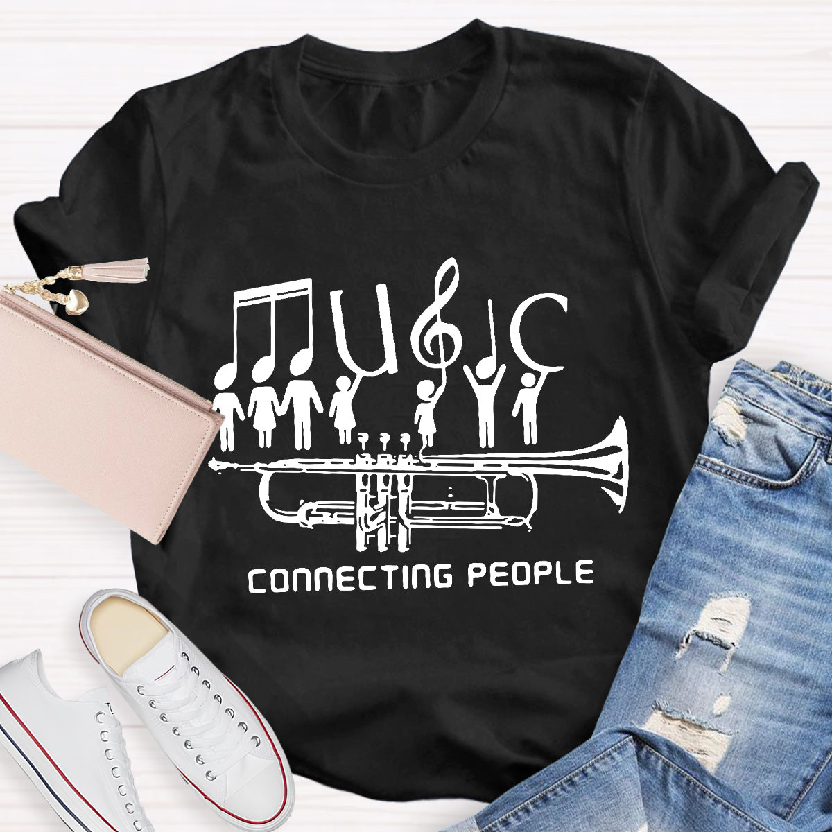 Music Connecting People Teacher T-Shirt
