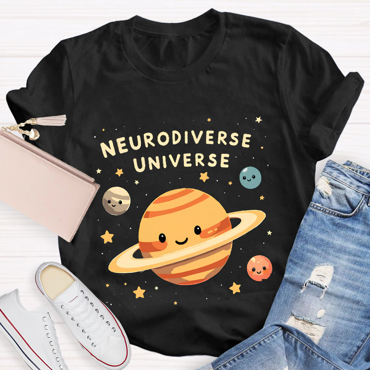 Autism Awareness Neurodiverse Universe Teacher T-Shirt