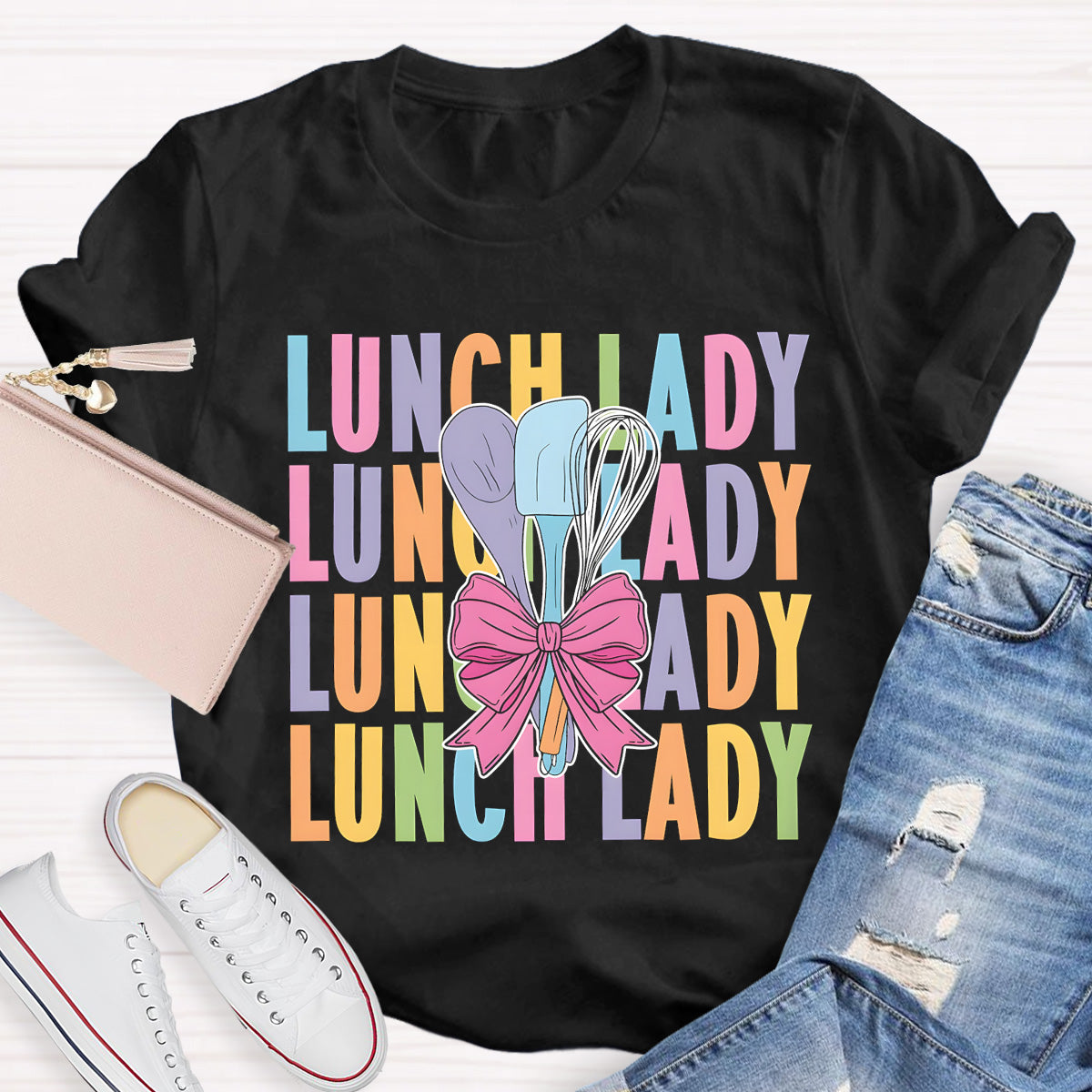Beautiful Bow Lunch Lady T-Shirt