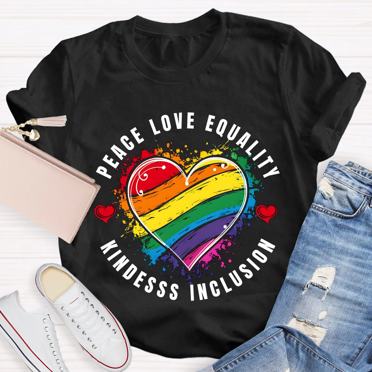 Peace Love Kindness Teacher T-Shirt